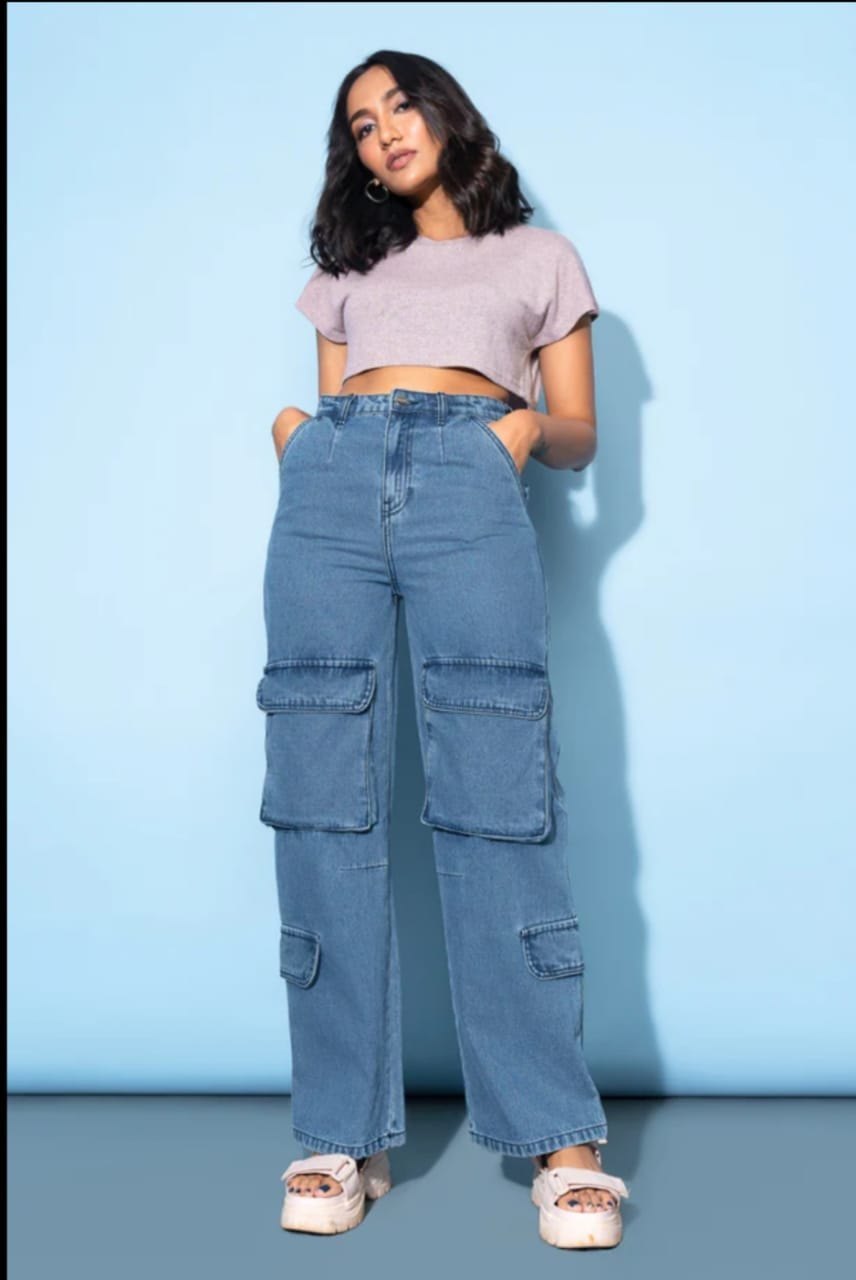 Womens cargo jeans are a versatile staple in any wardrobe, offering both durability and style. They can be dressed up or down to suit various occasions