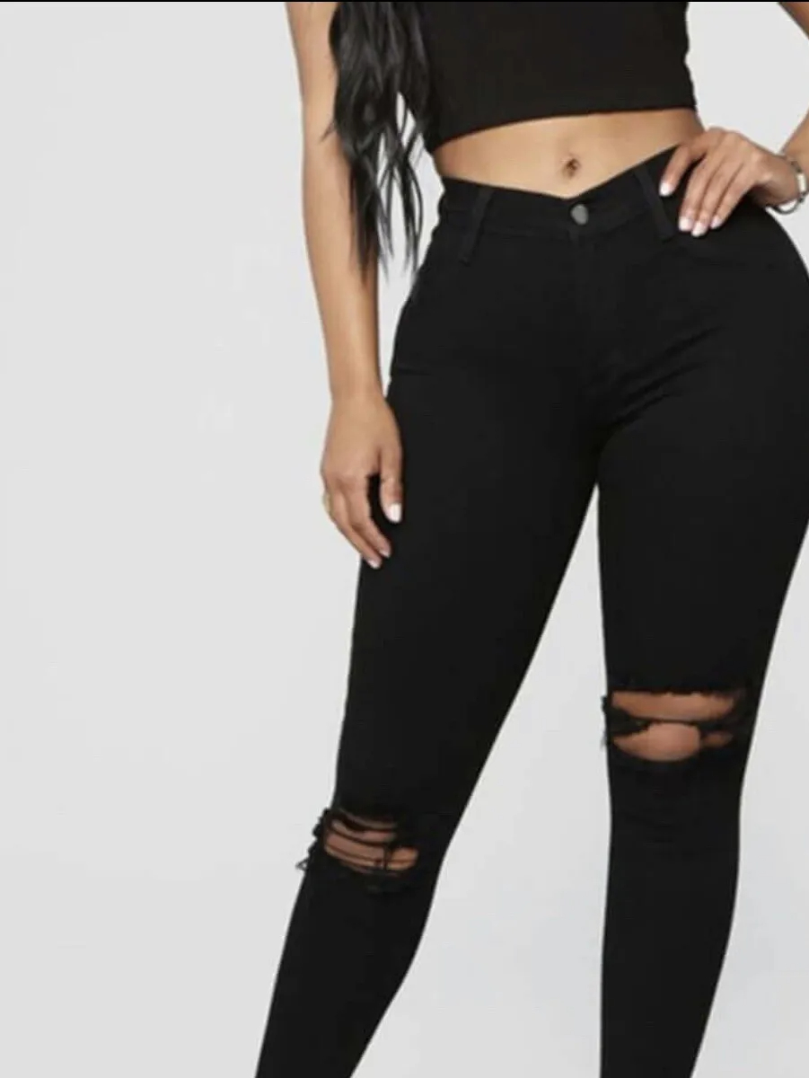 Black ripped skinny jeans womens are a versatile and edgy wardrobe essential that can elevate any outfit with their rebellious charm and urban appeal.