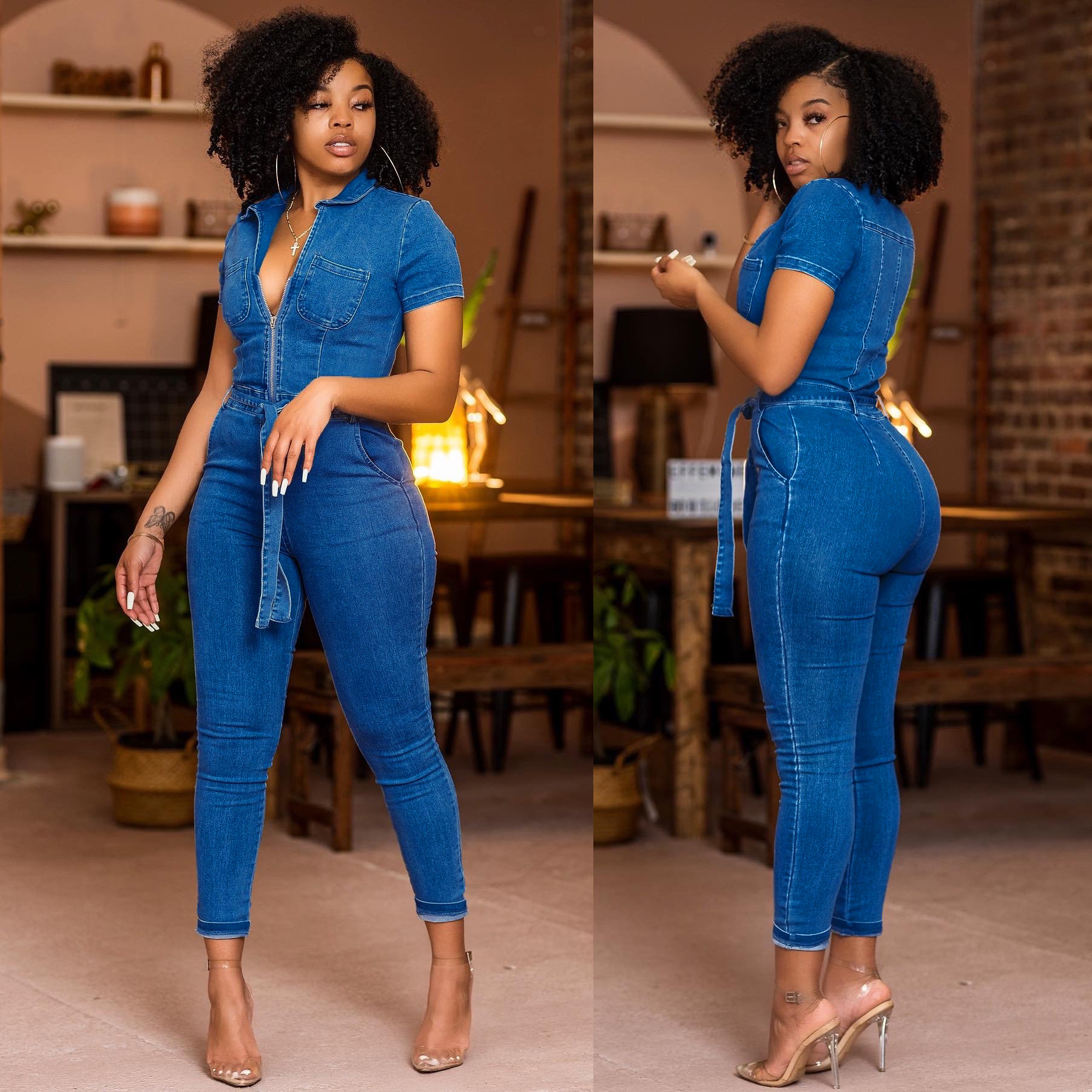 Denim jumpsuit women are versatile and stylish wardrobe essentials that can be dressed up or down for various occasions.