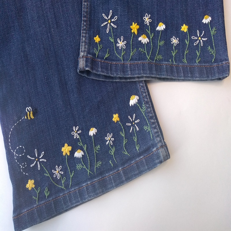 embroider jeans women