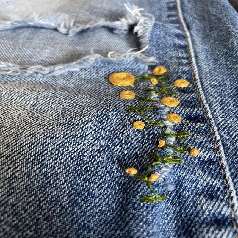 embroider jeans women