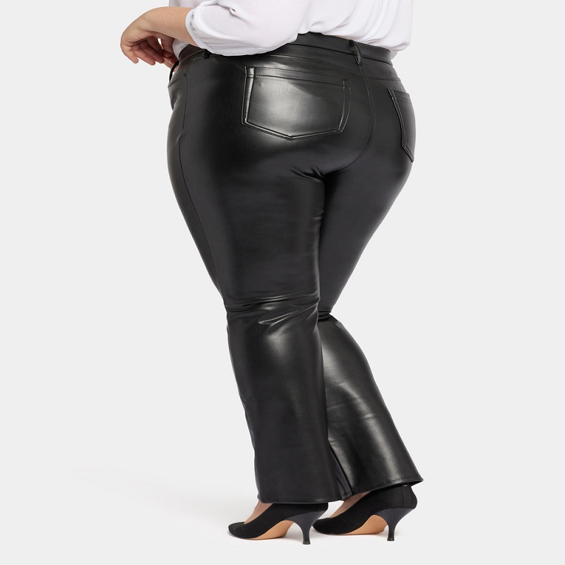 Black leather jeans