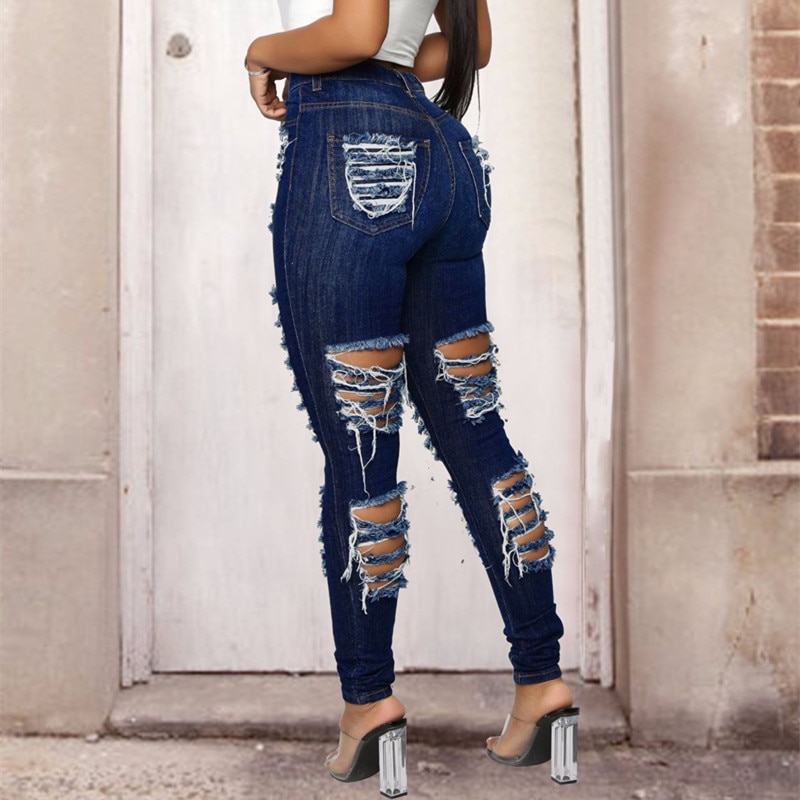 Distressed jeans women