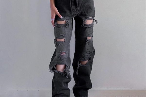 style black baggy jeans