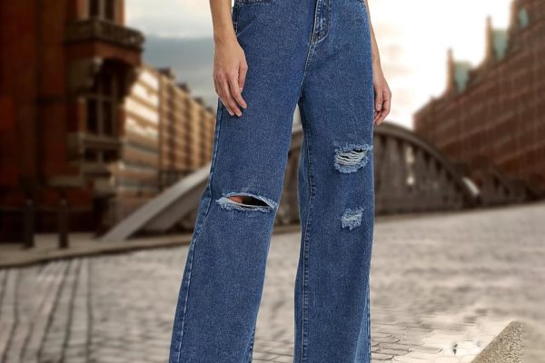 Baggy wide leg jeans