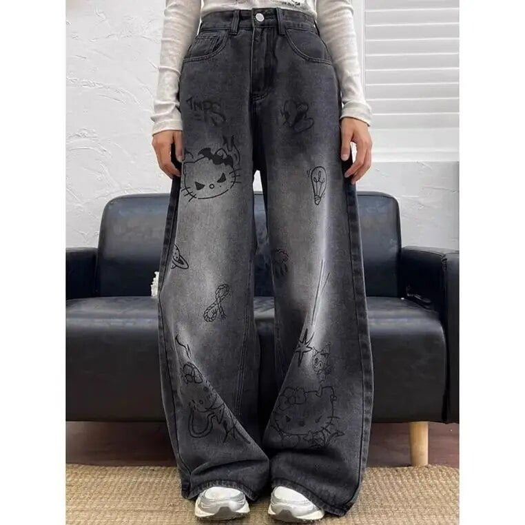 Black baggy jeans