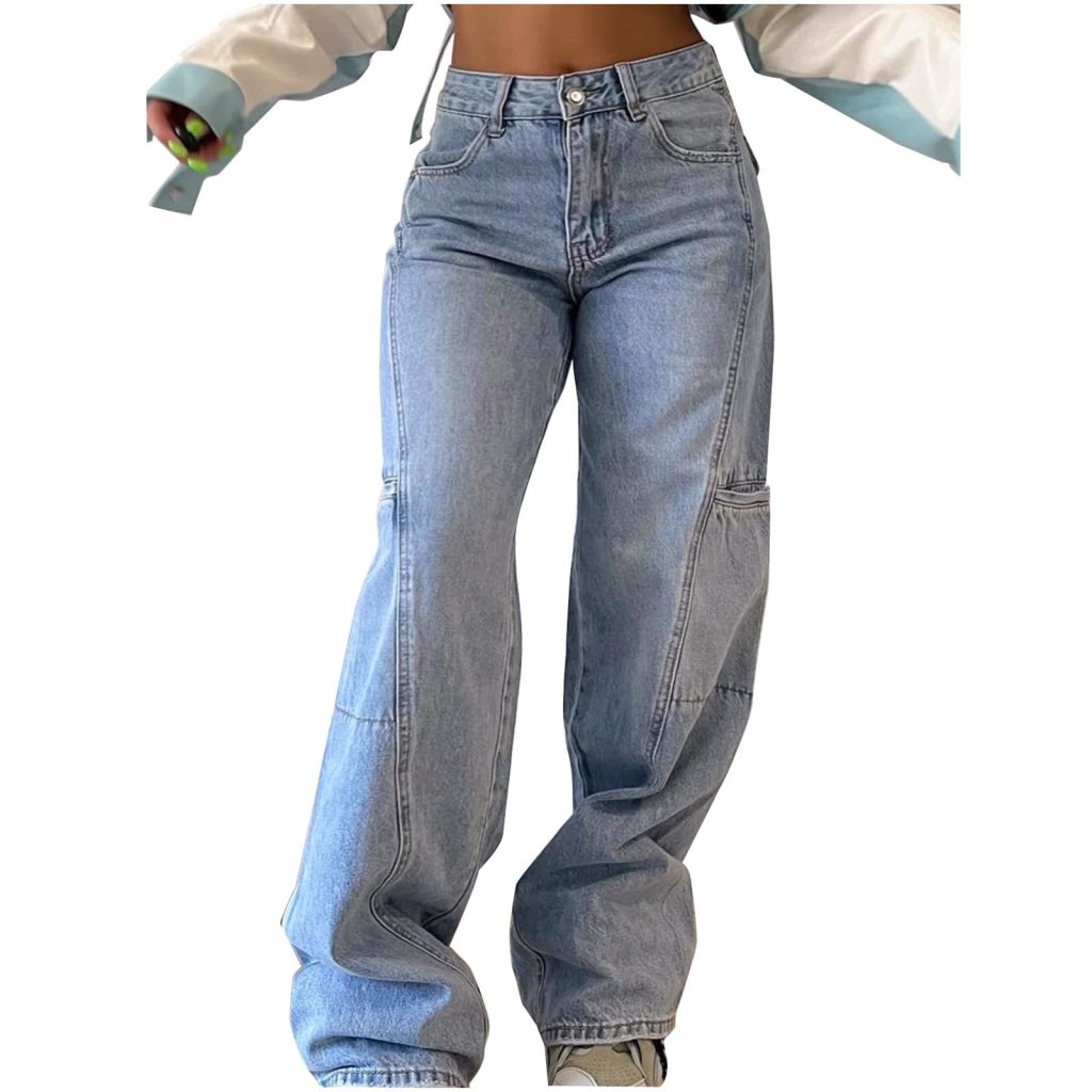 Baggy low rise jeans