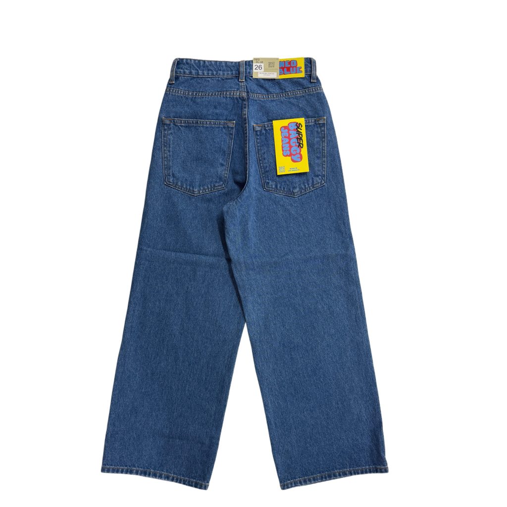 dark blue baggy jeans