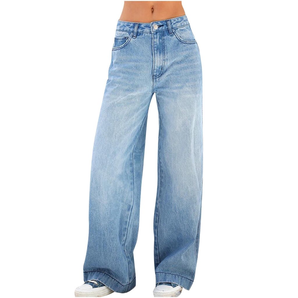 dark blue baggy jeans