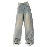 Baggy light blue jeans