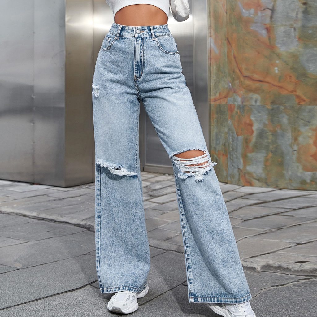 high rise baggy jeans