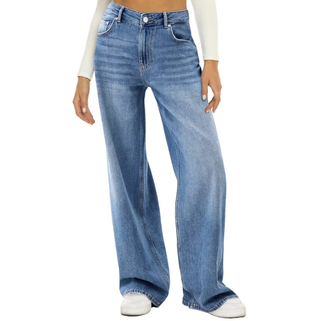 high rise baggy jeans