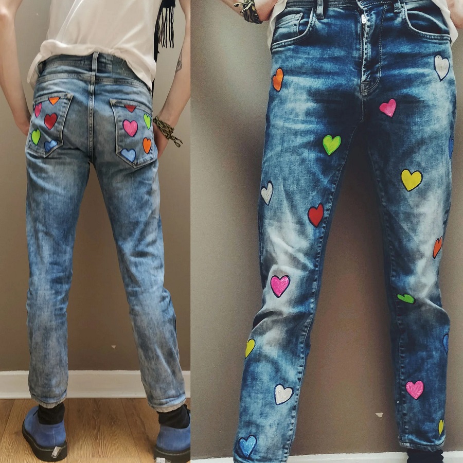 paint jeans