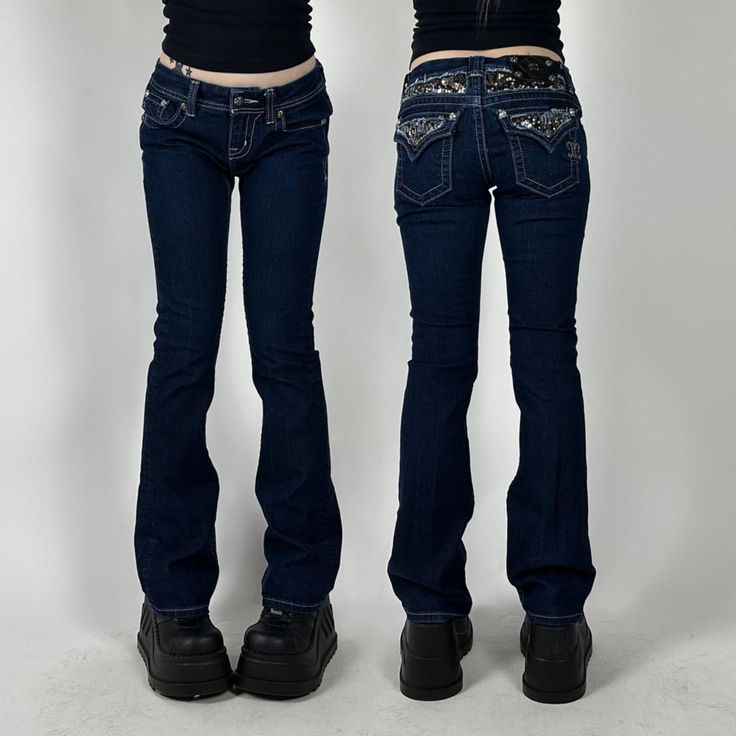 low rise flare jeans