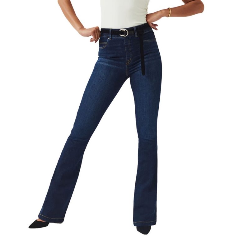 black flare jeans