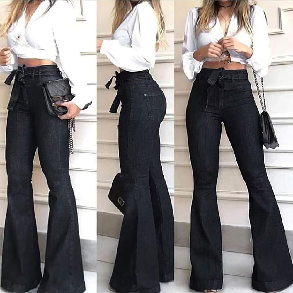 high waisted flare jeans