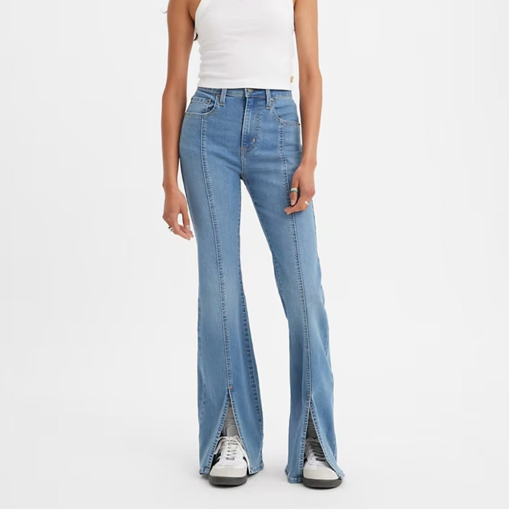 high rise flare jeans