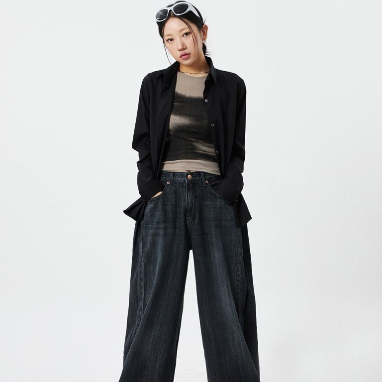 mid rise baggy jeans