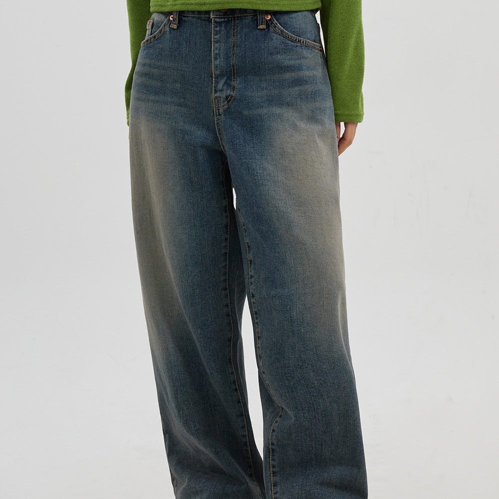 mid rise baggy jeans