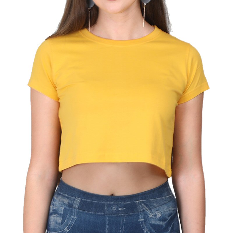 golden-yellow-plain-women-crop-tops