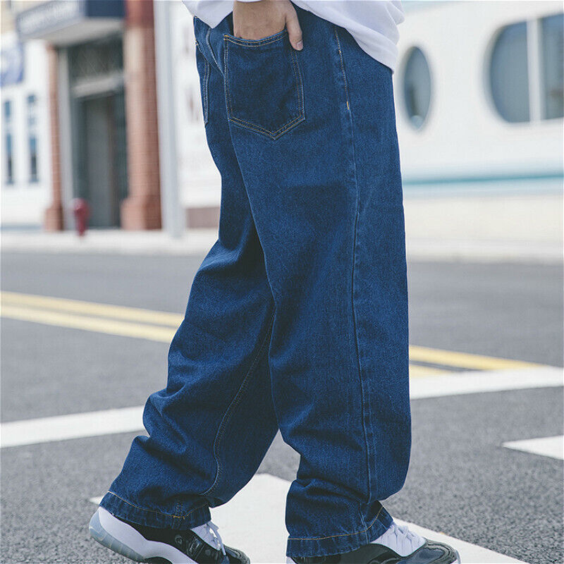 baggy blue jeans