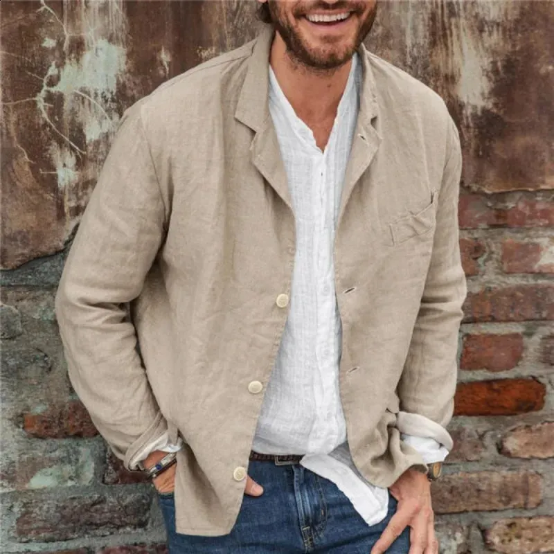 linen blazer men