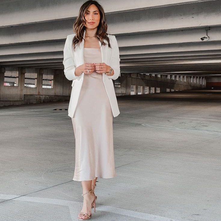 dress with blazer