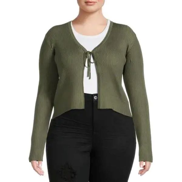 tie front cardigan