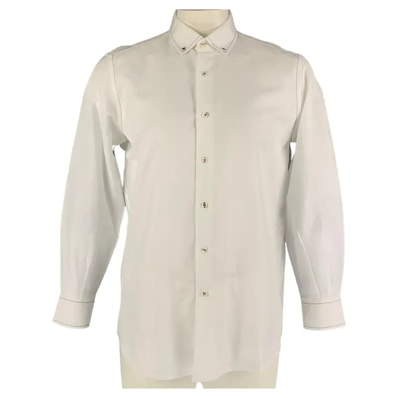 white linen button up shirt