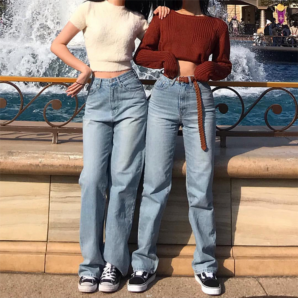 straight jeans